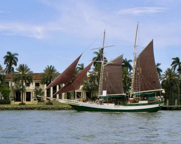 a large boat in a body of water