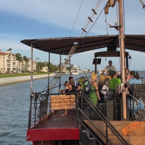 Miami pirate ship party in Fisher Island