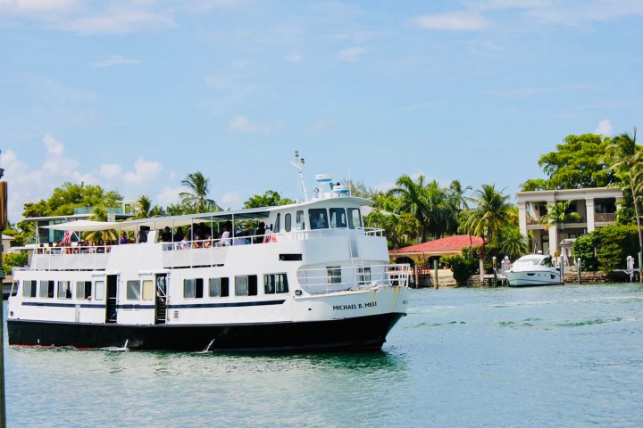 a small boat in a large body of water