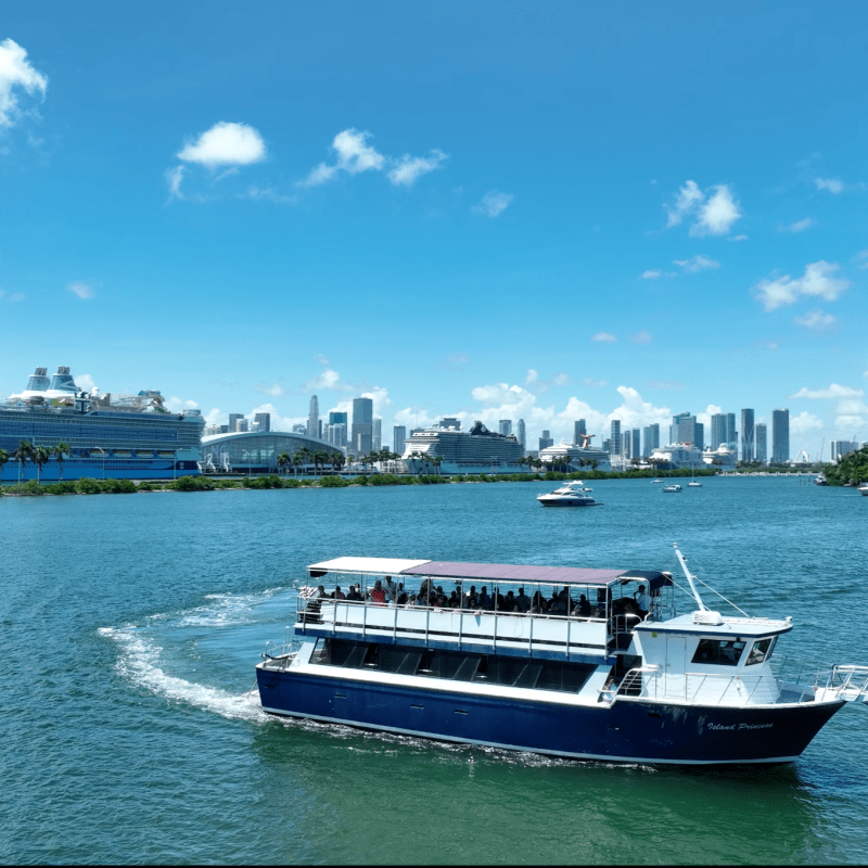 This is how we celebrate in Miami: floating, dancing, and toasting under the golden sunset on Biscayne Bay.